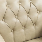Tufted Vegan Leather Accent Chair Upholstered Armchair