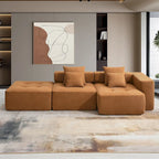 L Shaped Modular Cloud Sofa, Sectional Corduroy Couch