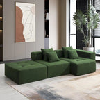 L Shaped Modular Cloud Sofa, Sectional Corduroy Couch