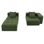 L Shaped Modular Cloud Sofa, Sectional Corduroy Couch