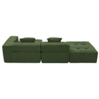 L Shaped Modular Cloud Sofa, Sectional Corduroy Couch