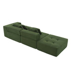 L Shaped Modular Cloud Sofa, Sectional Corduroy Couch