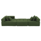 L Shaped Modular Cloud Sofa, Sectional Corduroy Couch