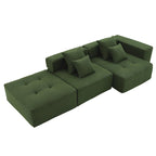 L Shaped Modular Cloud Sofa, Sectional Corduroy Couch