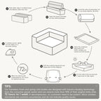 L Shaped Modular Cloud Sofa, Sectional Corduroy Couch