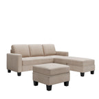 L-Shaped Reversible Modular Sectional Couch,Upholstered Sectional Sofa