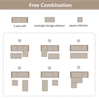 L-Shaped Reversible Modular Sectional Couch,Upholstered Sectional Sofa