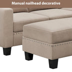 L-Shaped Reversible Modular Sectional Couch,Upholstered Sectional Sofa