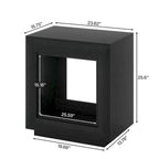 Wood End Table with Storage, Walnut Nightstands for Living Room, Bedroom