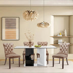 Solid Wood Velvet Upholstered Dining Chair Set of 4