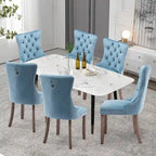 Solid Wood Velvet Upholstered Dining Chair Set of 4
