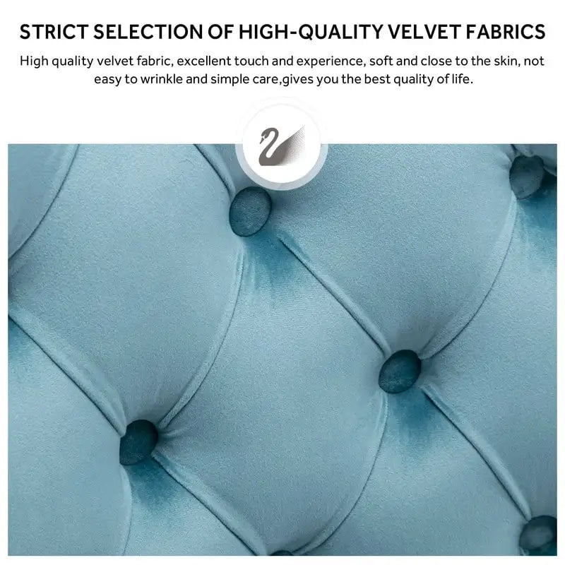 Solid Wood Velvet Upholstered Dining Chair Set of 4