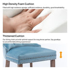 Solid Wood Velvet Upholstered Dining Chair Set of 4