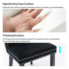 Solid Wood Velvet Upholstered Dining Chair Set of 4