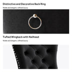 Solid Wood Velvet Upholstered Dining Chair Set of 4