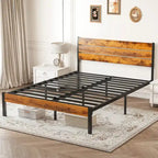 Queen SizePlatform Bed 800lb Capacity with 12.8 Under-Bed Storage