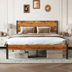 Queen SizePlatform Bed 800lb Capacity with 12.8 Under-Bed Storage