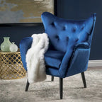34.25 Velvet Wingback Arm Chair