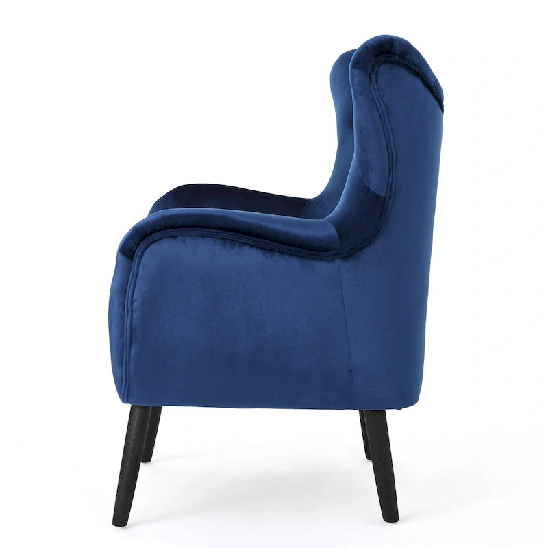 34.25 Velvet Wingback Arm Chair