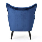 34.25 Velvet Wingback Arm Chair