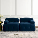 Blue 93 Modular L-Shaped 4-Seater Sofa with Reversible Ottoman