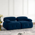 Blue 93 Modular L-Shaped 4-Seater Sofa with Reversible Ottoman