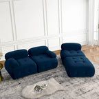 Blue 93 Modular L-Shaped 4-Seater Sofa with Reversible Ottoman