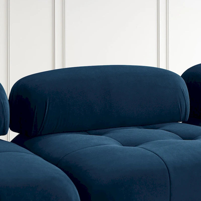 Blue 93 Modular L-Shaped 4-Seater Sofa with Reversible Ottoman