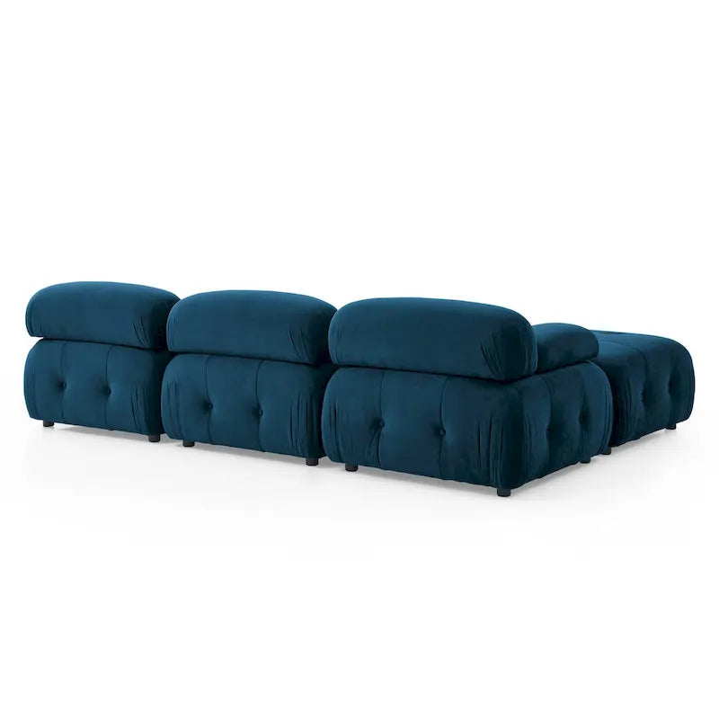 Blue 93 Modular L-Shaped 4-Seater Sofa with Reversible Ottoman