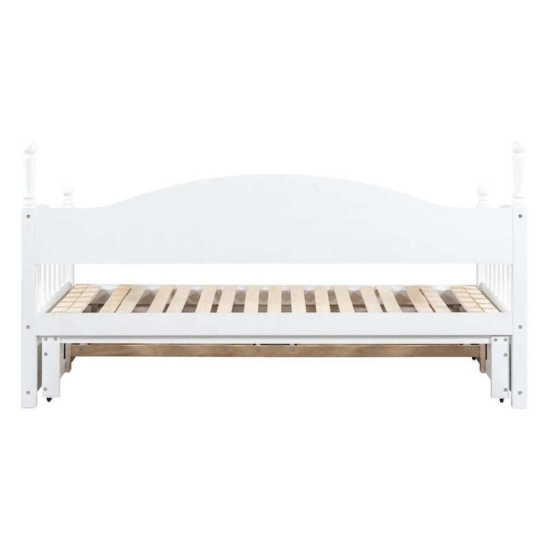 Twin Wooden Daybed with 2 Drawers & Trundle