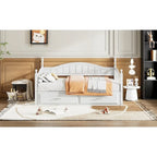 Twin Wooden Daybed with 2 Drawers & Trundle