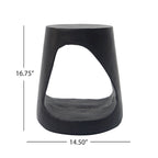 14.5 Modern Round Side Table with Stable Wide Base for Living Room or Bedroom