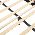 Grey Twin Velvet Bed with LED Lights & Tufted Headboard