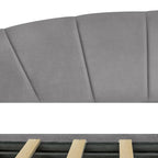 Twin Velvet Daybed with Drawers & Wood Slats