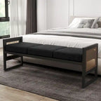 Fabric Upholstered Storage Bench for End of Bed, Entryway - 56.69L x 16.93W x 22.4H