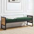 Fabric Upholstered Storage Bench for End of Bed, Entryway - 56.69L x 16.93W x 22.4H
