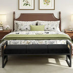 Fabric Upholstered Storage Bench for End of Bed, Entryway - 56.69L x 16.93W x 22.4H