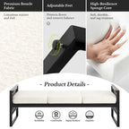 Fabric Upholstered Storage Bench for End of Bed, Entryway - 56.69L x 16.93W x 22.4H