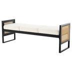 Fabric Upholstered Storage Bench for End of Bed, Entryway - 56.69L x 16.93W x 22.4H