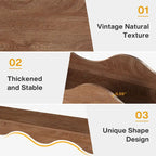 63-Inch Wood Console Table, Rectangular Entryway Table for Living Room, Rustic Brown