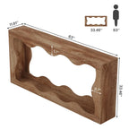 63-Inch Wood Console Table, Rectangular Entryway Table for Living Room, Rustic Brown