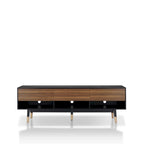 Uddvide Mid-Century Modern Black 71-inch 3-Shelf TV Console by Carson Carrington