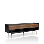 Uddvide Mid-Century Modern Black 71-inch 3-Shelf TV Console by Carson Carrington