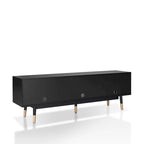Uddvide Mid-Century Modern Black 71-inch 3-Shelf TV Console by Carson Carrington