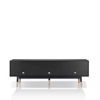 Uddvide Mid-Century Modern Black 71-inch 3-Shelf TV Console by Carson Carrington