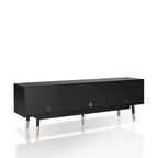 Uddvide Mid-Century Modern Black 71-inch 3-Shelf TV Console by Carson Carrington