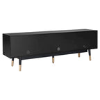 Uddvide Mid-Century Modern Black 71-inch 3-Shelf TV Console by Carson Carrington