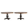 Ronda Two-Tone Oval Solid Wood Top Extending Dining Table
