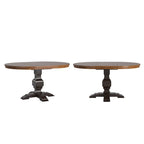 Ronda Two-Tone Oval Solid Wood Top Extending Dining Table
