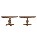 Ronda Two-Tone Oval Solid Wood Top Extending Dining Table
